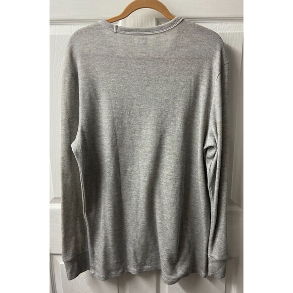 CYZ  Pullover Thermal Shirt Mens Xtra Large Light Gray Waffle Knit Outdoors Warm - Picture 2 of 6